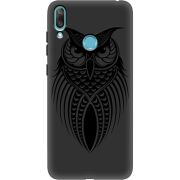 Черный чехол Uprint Huawei Y7 2019 Owl