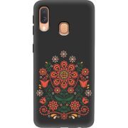 Черный чехол Uprint Samsung A405 Galaxy A40 Ukrainian Ornament