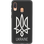 Черный чехол Uprint Samsung A405 Galaxy A40 Тризуб монограмма ukraine