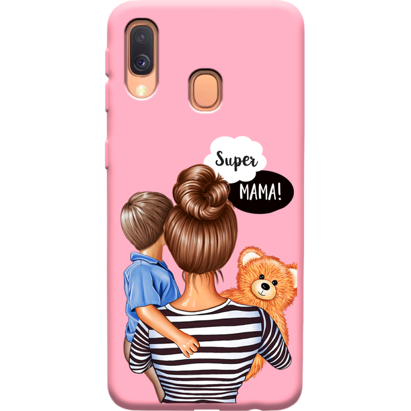 Розовый чехол Uprint Samsung A405 Galaxy A40 Super Mama and Son