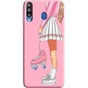 Розовый чехол Uprint Samsung M305 Galaxy M30 Roller Girl