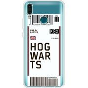 Прозрачный чехол Uprint Huawei Y9 2019 Ticket Hogwarts