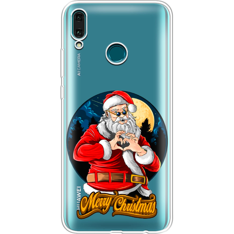 Прозрачный чехол Uprint Huawei Y9 2019 Cool Santa