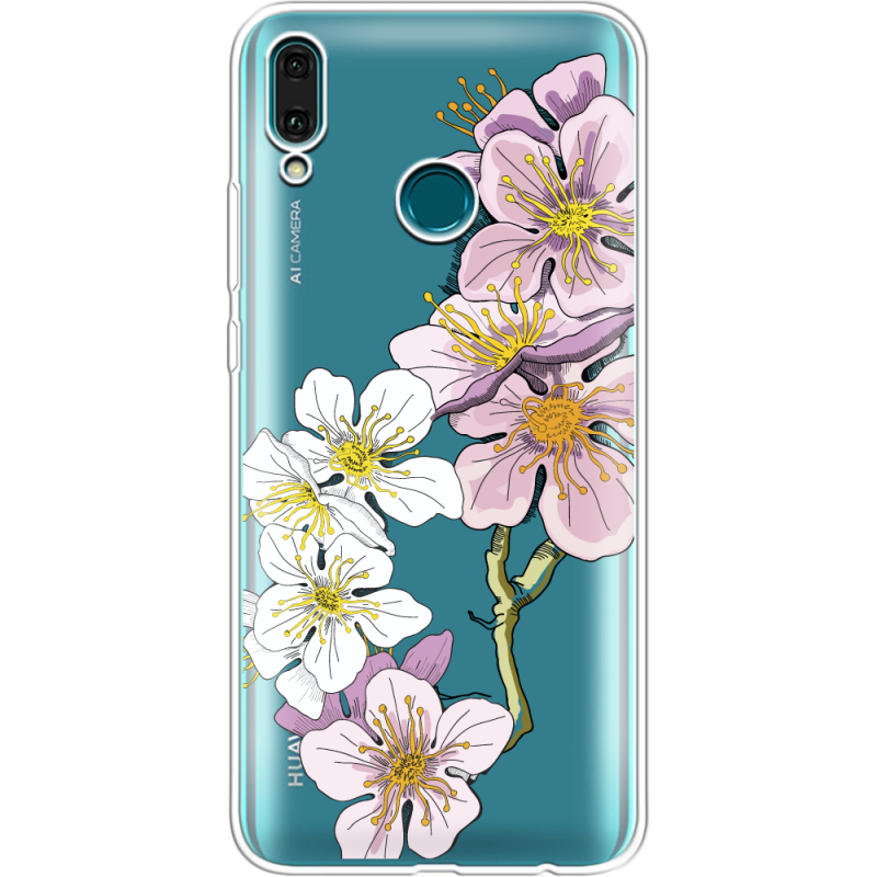 Прозрачный чехол Uprint Huawei Y9 2019 Cherry Blossom