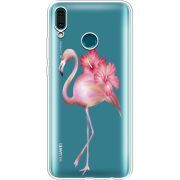 Прозрачный чехол Uprint Huawei Y9 2019 Floral Flamingo