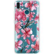 Прозрачный чехол Uprint Huawei Y9 2019 Pink Magnolia