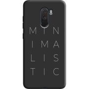 Черный чехол Uprint Xiaomi Pocophone F1 Minimalistic