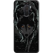 Черный чехол Uprint Xiaomi Pocophone F1 Wolf