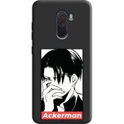 Черный чехол Uprint Xiaomi Pocophone F1 Attack On Titan - Ackerman