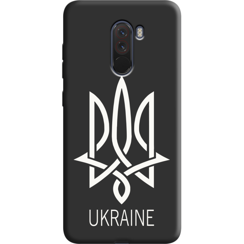 Черный чехол Uprint Xiaomi Pocophone F1 Тризуб монограмма ukraine