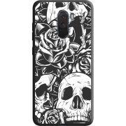 Черный чехол Uprint Xiaomi Pocophone F1 Skull and Roses