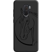 Черный чехол Uprint Xiaomi Pocophone F1 Horse