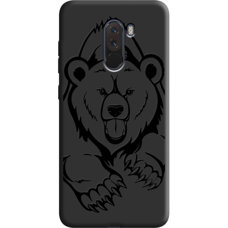 Черный чехол Uprint Xiaomi Pocophone F1 Grizzly Bear
