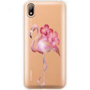 Прозрачный чехол Uprint Huawei Y5 2019 Floral Flamingo