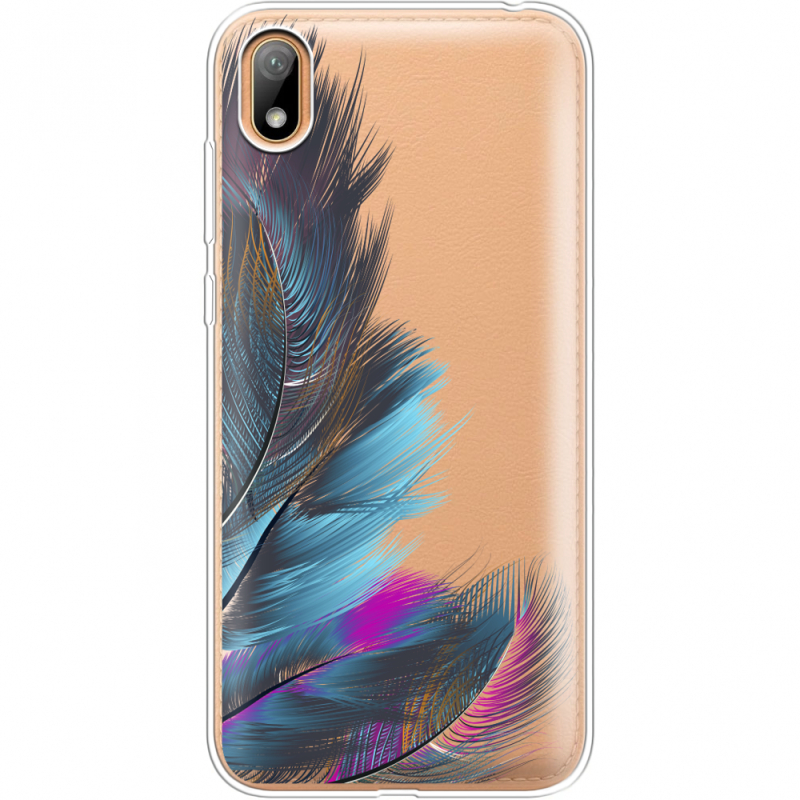 Прозрачный чехол Uprint Huawei Y5 2019 Feathers