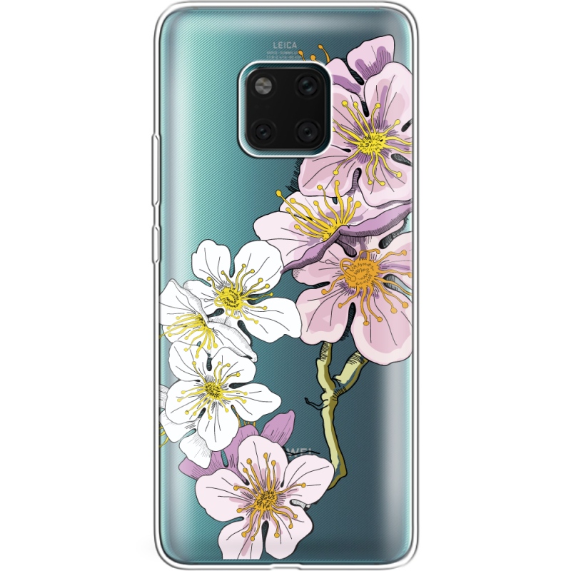 Прозрачный чехол Uprint Huawei Mate 20 Pro Cherry Blossom