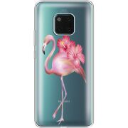Прозрачный чехол Uprint Huawei Mate 20 Pro Floral Flamingo