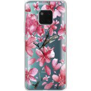 Прозрачный чехол Uprint Huawei Mate 20 Pro Pink Magnolia
