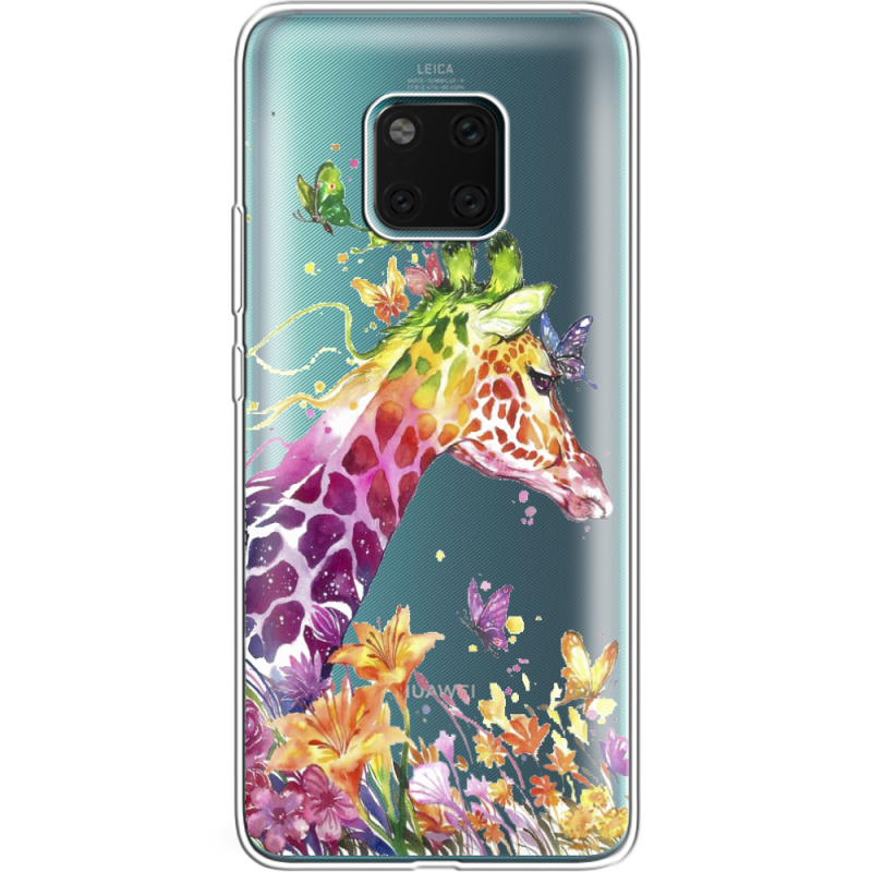 Прозрачный чехол Uprint Huawei Mate 20 Pro Colorful Giraffe