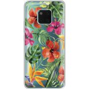 Прозрачный чехол Uprint Huawei Mate 20 Pro Tropical Flowers