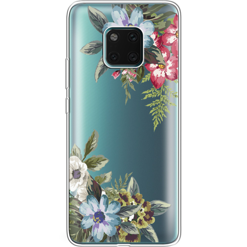 Прозрачный чехол Uprint Huawei Mate 20 Pro Floral