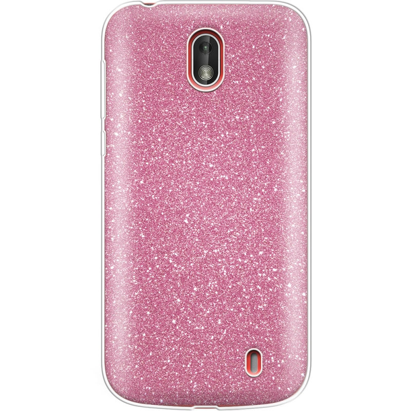 Чехол с блёстками Nokia 1 Розовый