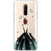 Чехол со стразами OnePlus 7 Pro Girl in the green dress