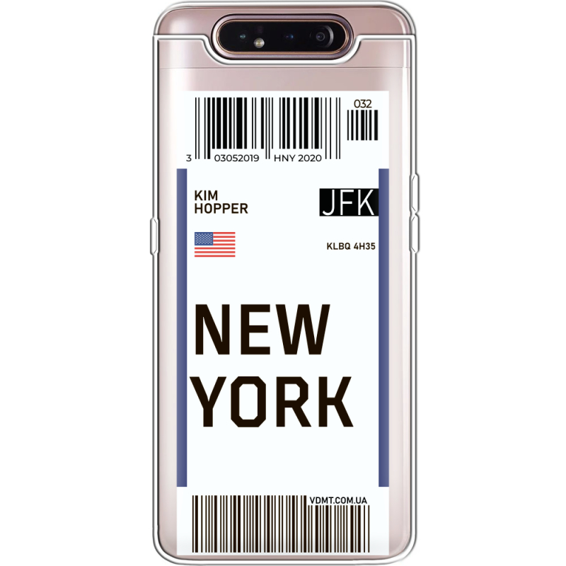 Прозрачный чехол Uprint Samsung A805 Galaxy A80 Ticket New York
