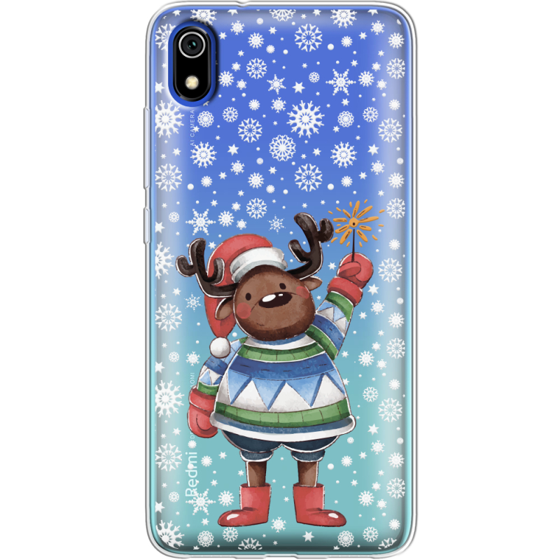 Прозрачный чехол Uprint Xiaomi Redmi 7A Christmas Deer with Snow
