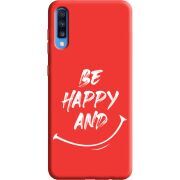 Красный чехол Uprint Samsung A705 Galaxy A70 be happy and