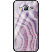 Защитный чехол BoxFace Glossy Panel Samsung Galaxy J3 2016 Purple Marble