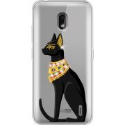 Чехол со стразами Nokia 2.2 Egipet Cat
