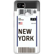Прозрачный чехол Uprint Google Pixel 2 XL Ticket New York