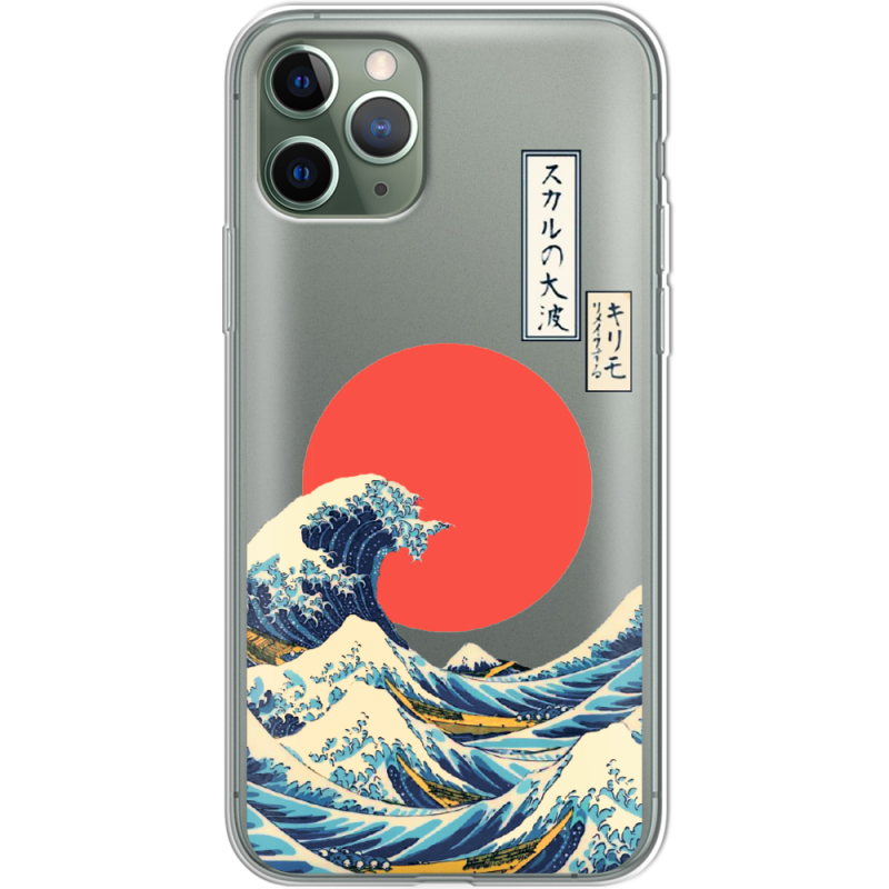 Прозрачный чехол Uprint Apple iPhone 11 Pro Большая волна в Канагаве