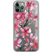 Прозрачный чехол Uprint Apple iPhone 11 Pro Pink Magnolia