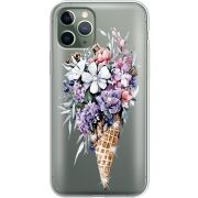 Чехол со стразами Apple iPhone 11 Pro Ice Cream Flowers