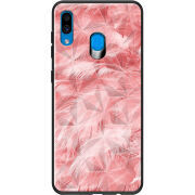 Чехол Prizma Uprint Samsung A205 Galaxy A20 Pink Feathers
