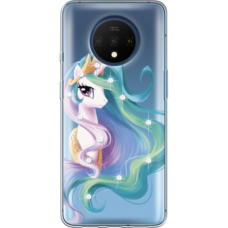 Чехол со стразами OnePlus 7T Unicorn Queen