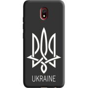 Черный чехол Uprint Xiaomi Redmi 8A Тризуб монограмма ukraine
