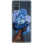 Чехол BoxFace Samsung A715 Galaxy A71 Exquisite Blue Flowers