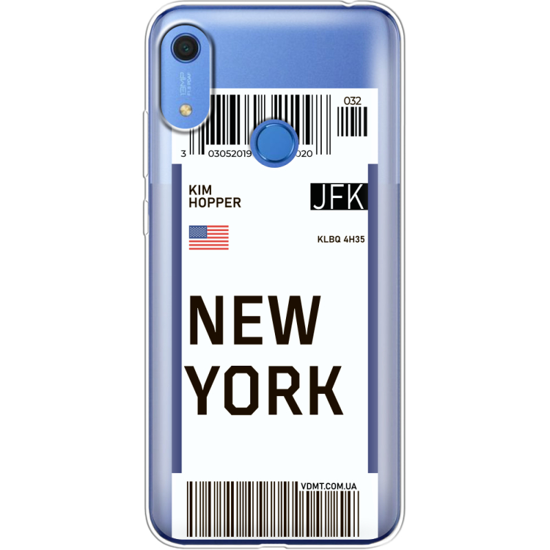 Прозрачный чехол BoxFace Huawei Y6s Ticket New York
