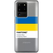 Прозрачный чехол BoxFace Samsung G988 Galaxy S20 Ultra Pantone вільний синій