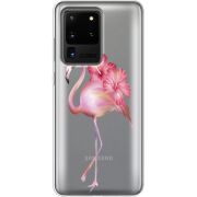 Прозрачный чехол BoxFace Samsung G988 Galaxy S20 Ultra Floral Flamingo