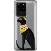 Чехол со стразами Samsung G988 Galaxy S20 Ultra Egipet Cat