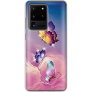 Чехол со стразами Samsung G988 Galaxy S20 Ultra Butterflies