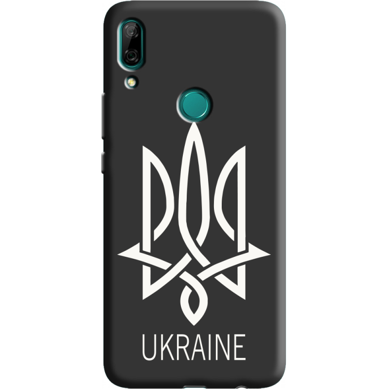 Черный чехол BoxFace Huawei P Smart Z Тризуб монограмма ukraine