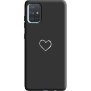 Черный чехол BoxFace Samsung A715 Galaxy A71 My Heart