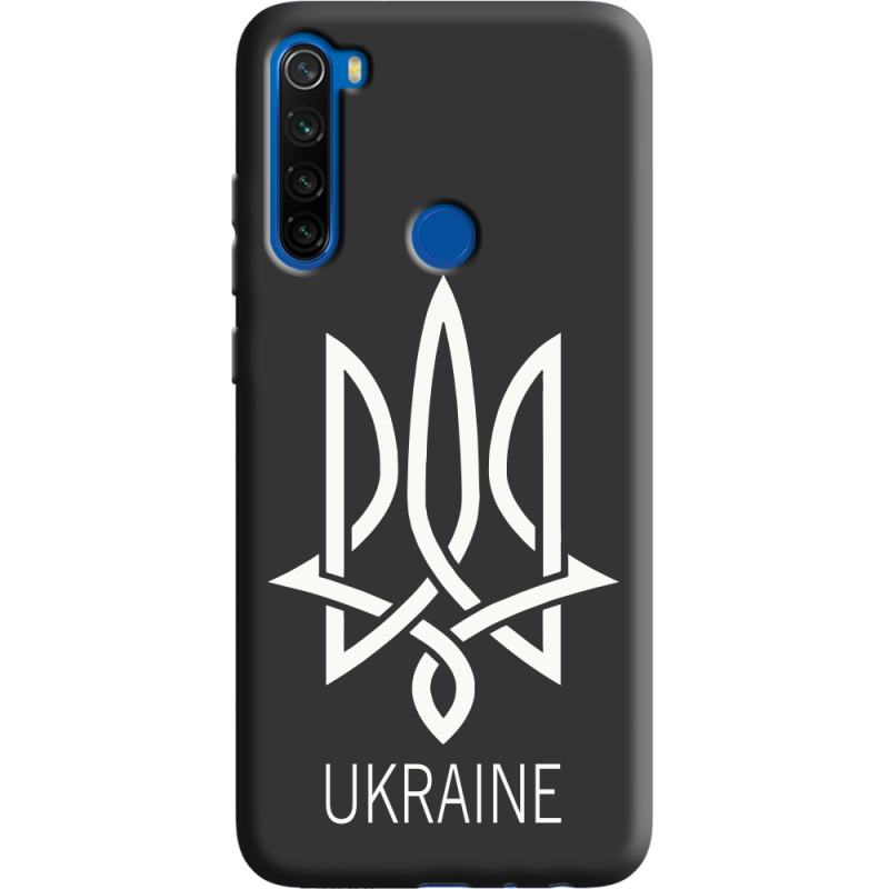 Черный чехол BoxFace Xiaomi Redmi Note 8T Тризуб монограмма ukraine