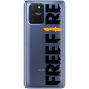 Прозрачный чехол BoxFace Samsung G770 Galaxy S10 Lite Free Fire Black Logo