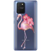 Прозрачный чехол BoxFace Samsung G770 Galaxy S10 Lite Floral Flamingo